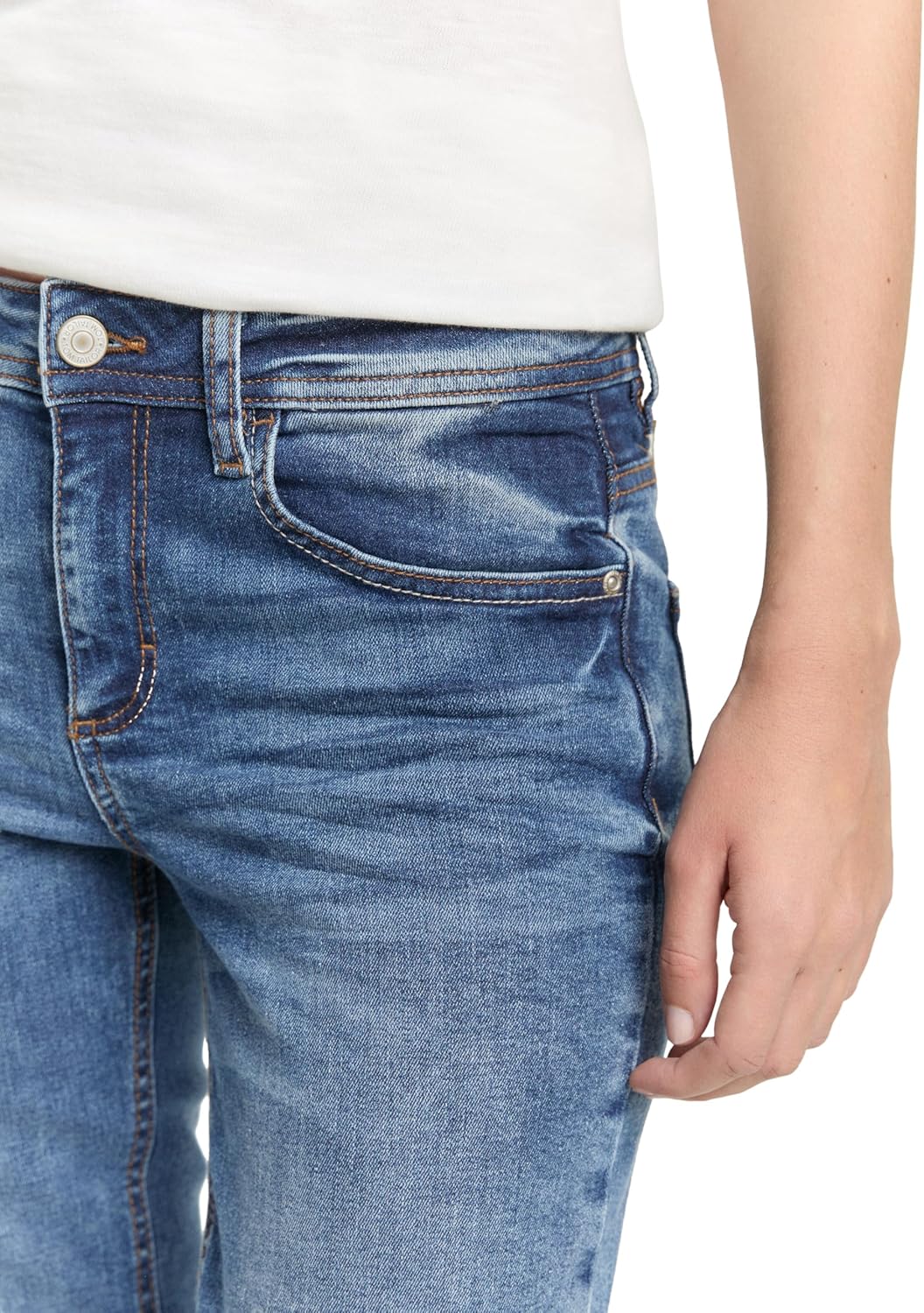 TOM TAILOR Damen Alexa Straight Jeans 31W / 34L 10125 - Random Bleached Blue Denim, 31W / 34L 10125