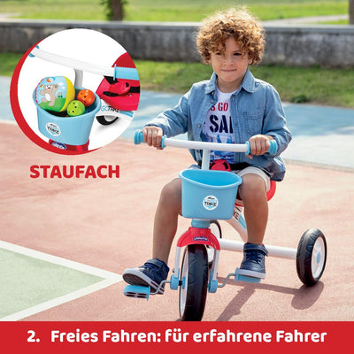 Chicco U-GO 2-in-1-Kinderdreirad, Dreirad für Mädchen und Kinder, mit höhenverstellbarem Griff, max.