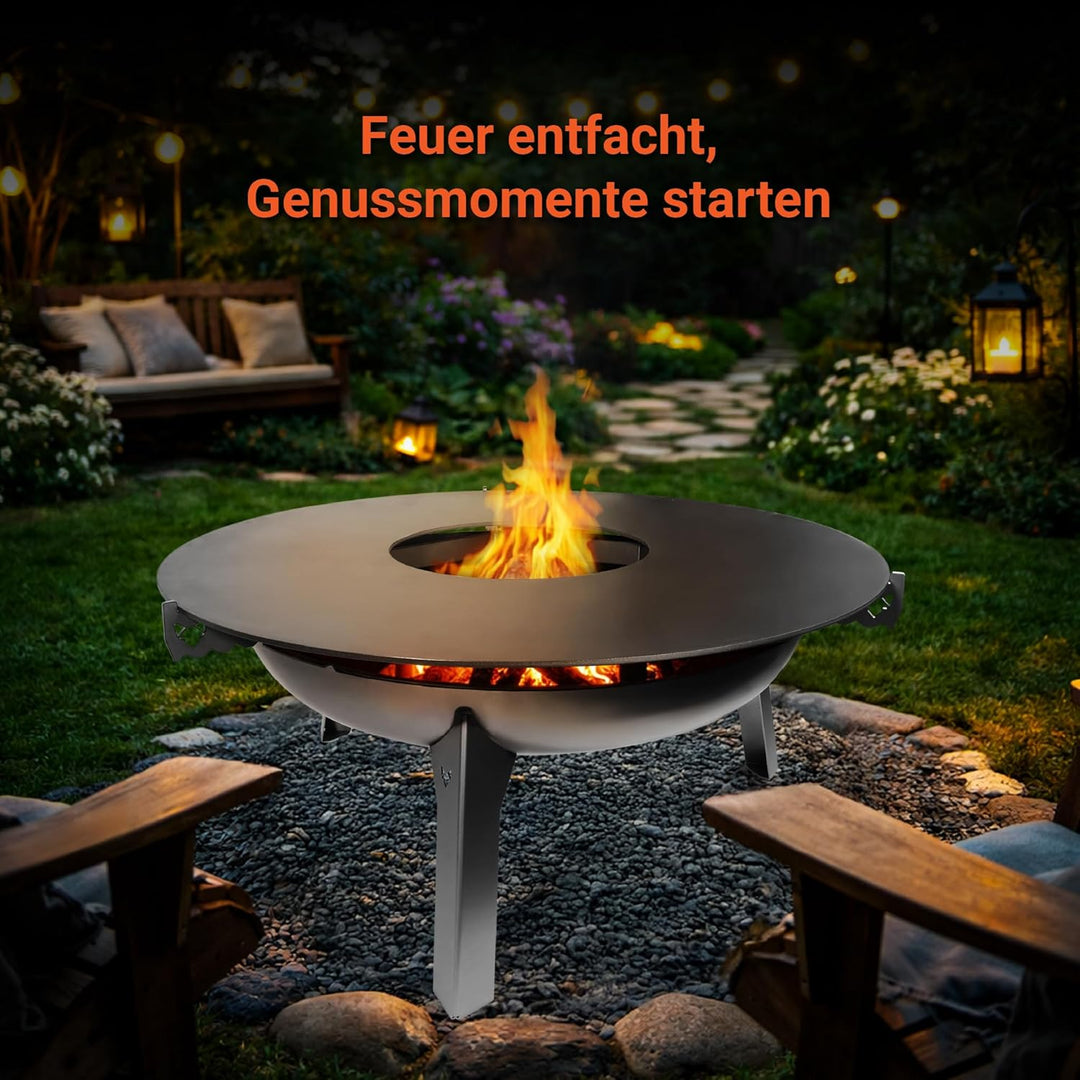 FENNEK Auflageleiste für Feuerplatten Ø 96 cm | Garantiert optimale Luftzufuhr und sicheren Halt | P