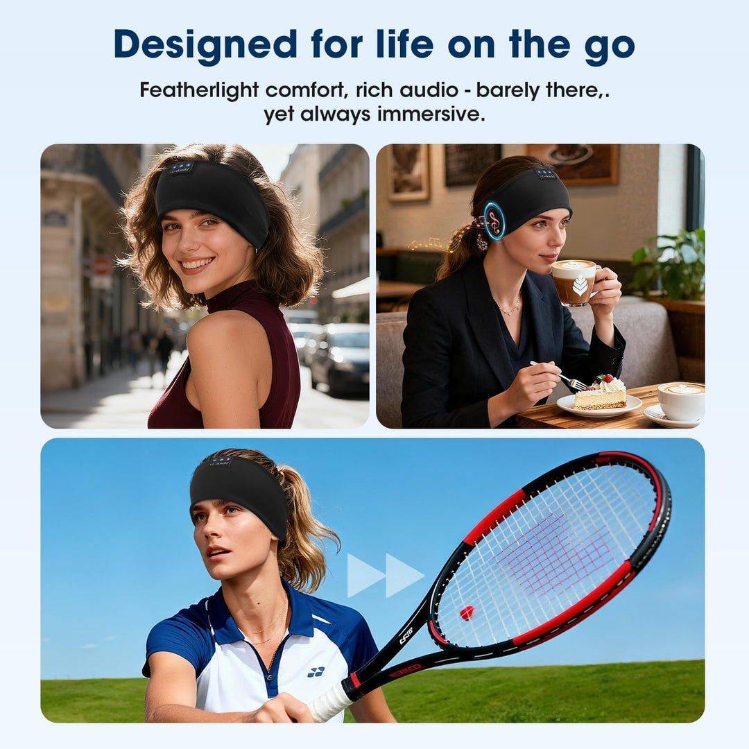 LC-dolida Schlafkopfhörer Bluetooth Stirnband Kopfhörer, Schlafkopfhörer Seitenschläfer Schlaf zum K
