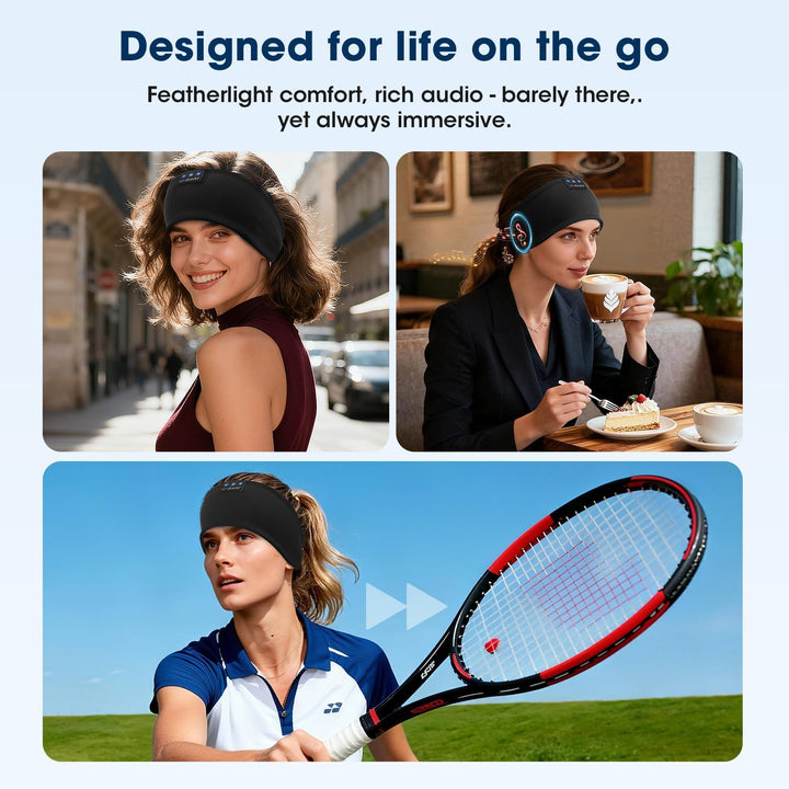 LC-dolida Schlafkopfhörer Bluetooth Stirnband Kopfhörer, Schlafkopfhörer Seitenschläfer Schlaf zum K