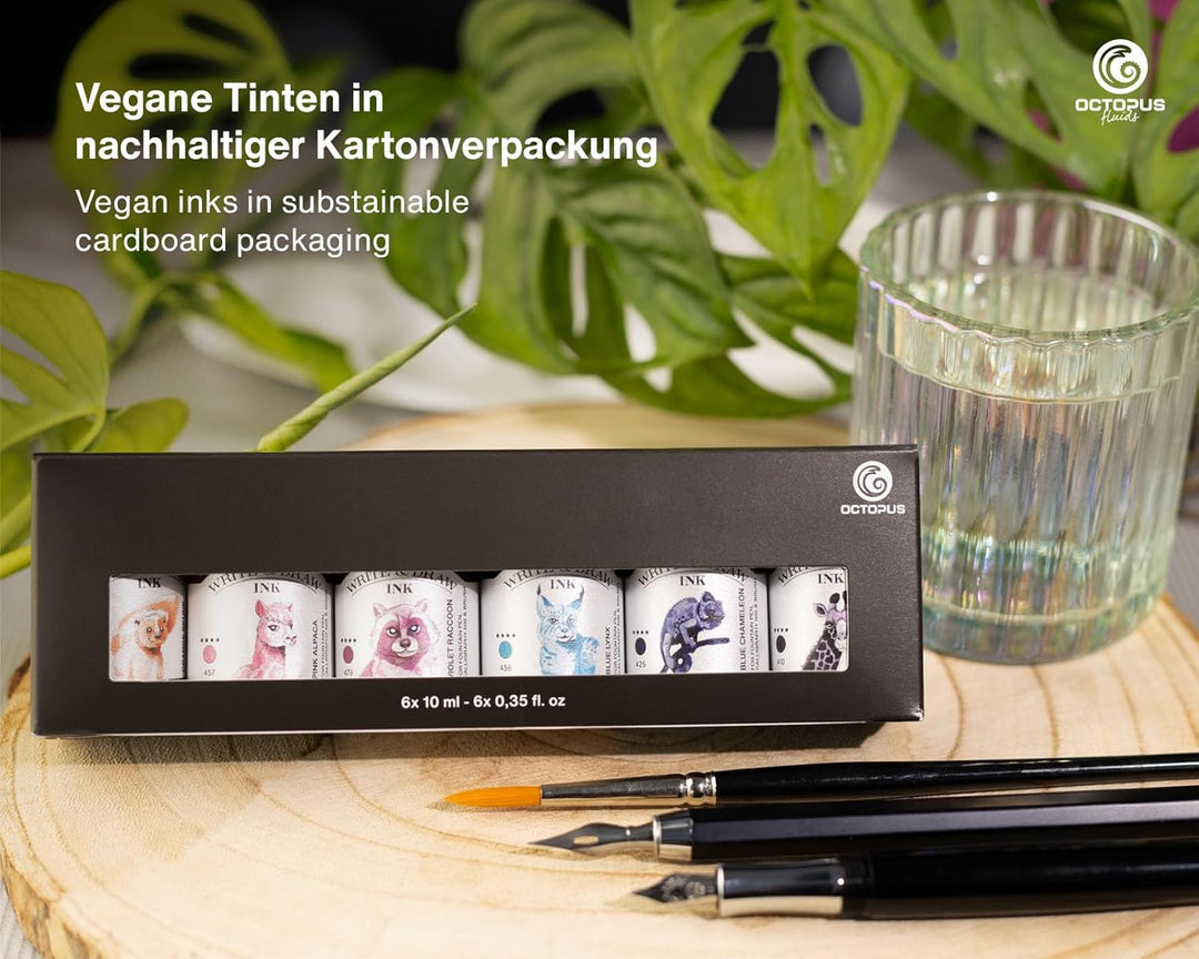 Octopus Fluids Write and Draw Ink Set HORIZON, wasserfeste Tinte zum Schreiben und Zeichnen, Kalligr