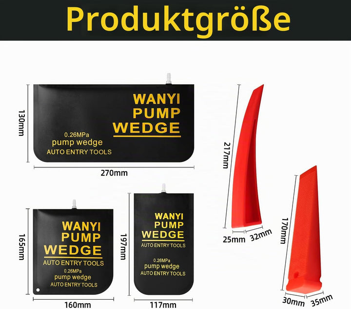 WANYI 2 Stück Montagekissen luftkissen Air Wedge Pump luftkissenheber hebekissen hebekissen für möbe