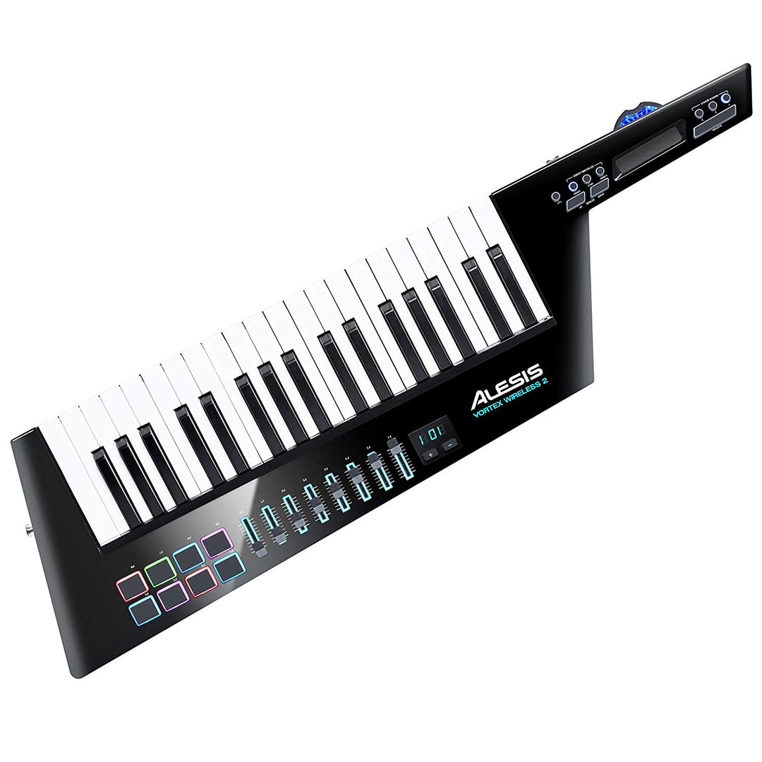 Alesis Vortex Wireless 2 | Kabelloser Hochleistungs USB / MIDI Keytar Controller sowie einem profess