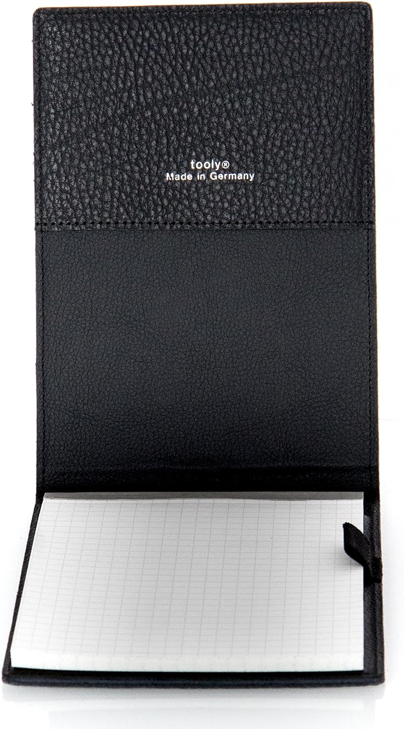 Tooly Vollrindleder Schreibmappe in schwarz mit DIN A 6 Block