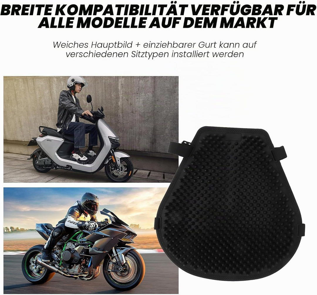 Leapiture Motorrad Sitzkissen Motorrad Gel Sitzkissen Kühlung unten Schock Absorption Druckentlastun