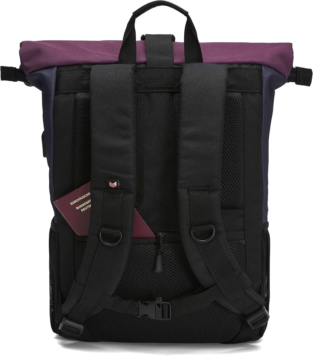 Ela Mo Rucksack Damen Schön, Komfortabel und Durchdacht 18 L (Berry), Berry