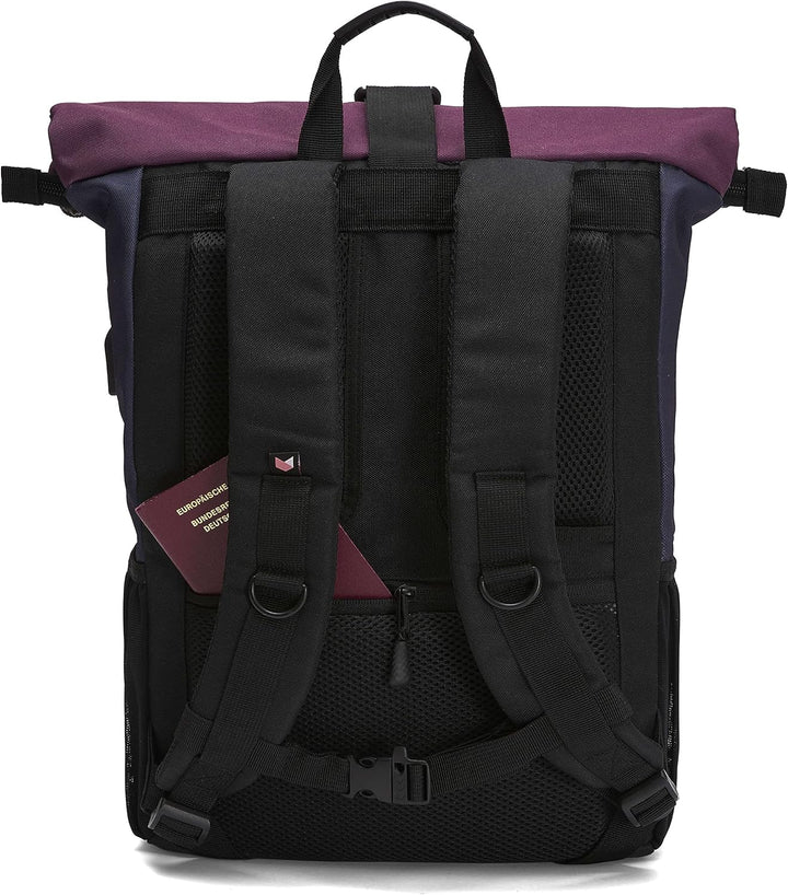 Ela Mo Rucksack Damen Schön, Komfortabel und Durchdacht 18 L (Berry), Berry