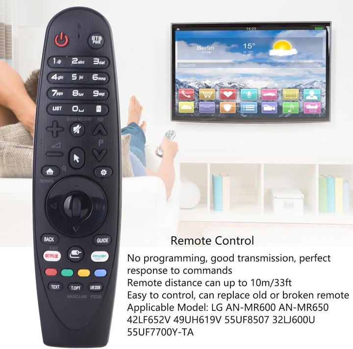Dpofirs Fernbedienung für LG Fernseher, TV-Fernbedienung Passend für LG AN-MR600 AN-MR650 42LF652V 4