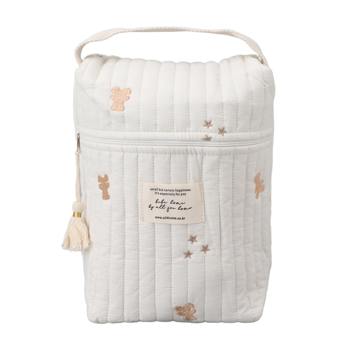 Hapivida Babyflaschentasche, Baby Mahlzeitentasche, Tragbare Flaschentasche mit Gesticktem Muster, F