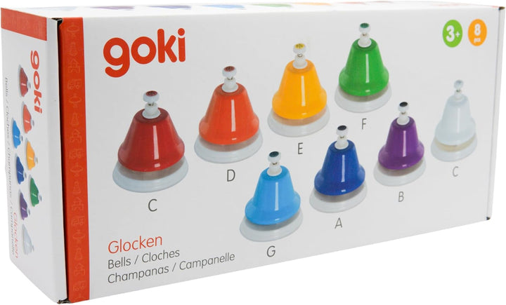 goki 61855 Glocken II für Kinder, Musikalisches Spielzeug, Fördert musikalisches Talent und Früherzi