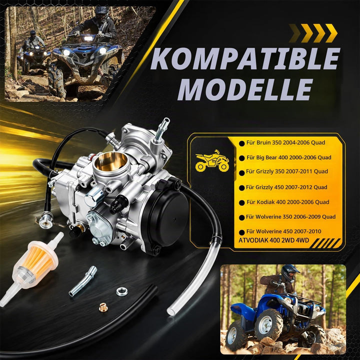 JFG RACING Ansaugstutzen für YFM350 YFM400 YFM450 Bruin Big Bear Wolverine Kodiak Grizzly, YFM350