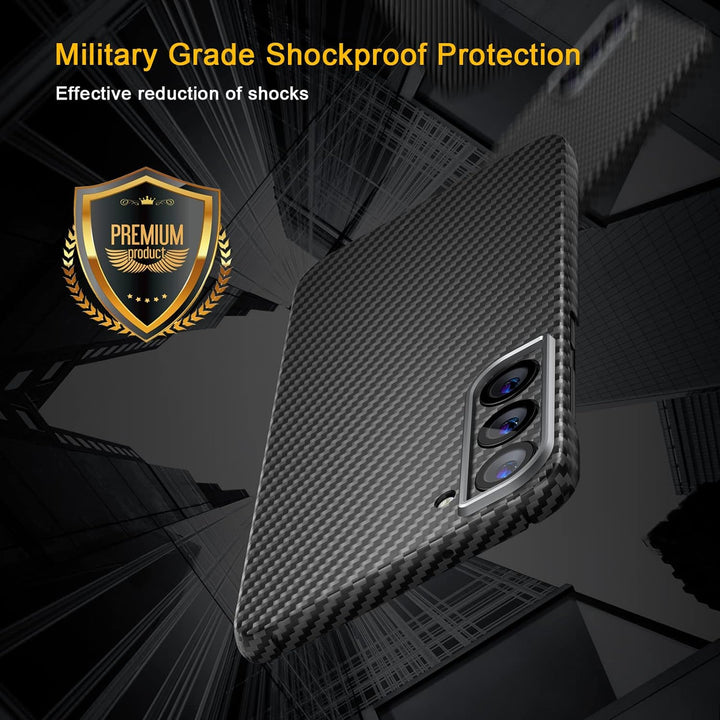 memumi Carbon Hülle für Galaxy S23, 0.5 mm Superdünne, Hülle aus echter Aramidfaser [100% Aramidfase