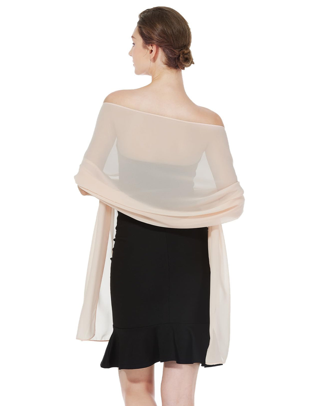 BEAUTELICATE Chiffon Schal Stola Damen Festlich Elegante Tücher Schultertuch Stola für Abendkleider
