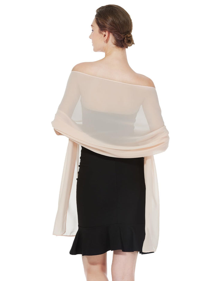 BEAUTELICATE Chiffon Schal Stola Damen Festlich Elegante Tücher Schultertuch Stola für Abendkleider
