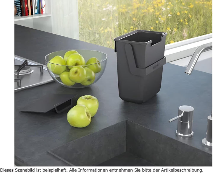 PEKA 200.1660.43 Einbau-Mülltrennsystem Oeko Complet Abfalleimer Küche 3-Fach 490mm, Kunststoff Meta