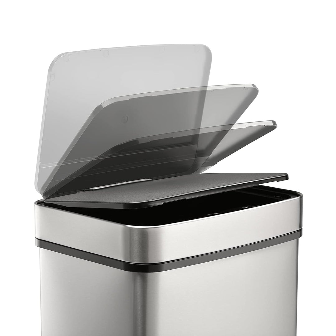 SVITA Sensor-Mülleimer Mülltrennsystem Edelstahl Mülleimer mit Sensor Abfalleimer (62L), 62L