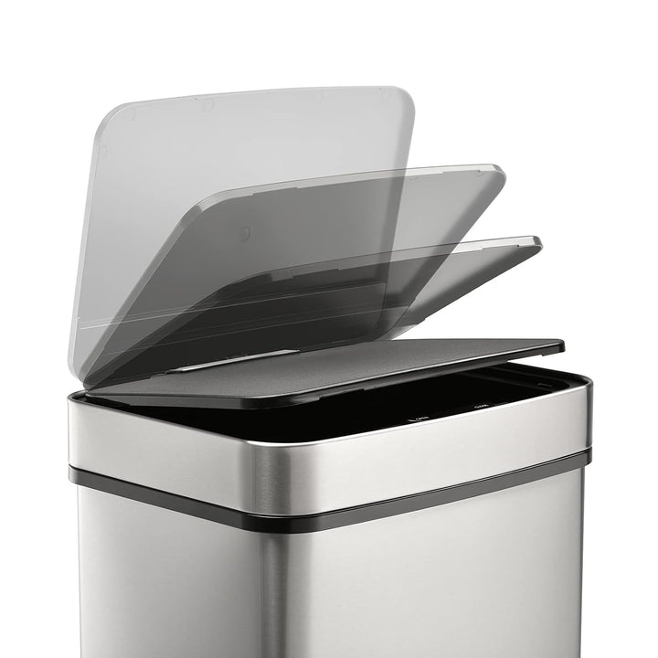 SVITA Sensor-Mülleimer Mülltrennsystem Edelstahl Mülleimer mit Sensor Abfalleimer (62L), 62L