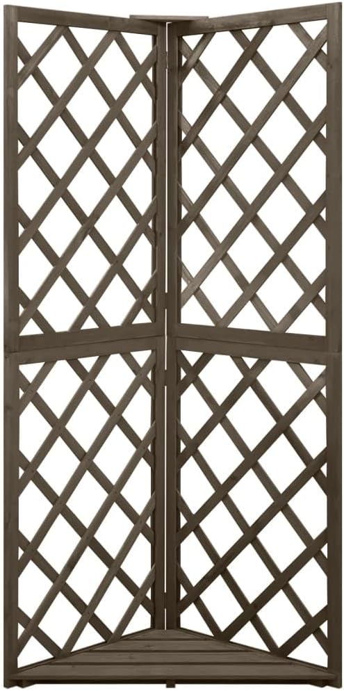 vidaXL Tannenholz Massiv Eckspalier Gartenspalier Rankgitter Rankhilfe Garten Rosengitter Blumengitt