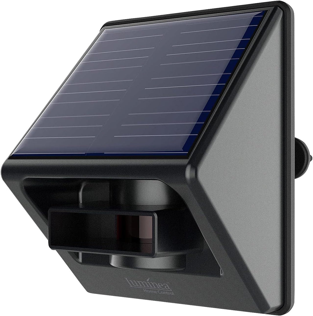 Luminea Home Control Bewegungs-Melder: ZigBee-kompatibler Outdoor-PIR-Sensor mit Solarpanel, App, IP