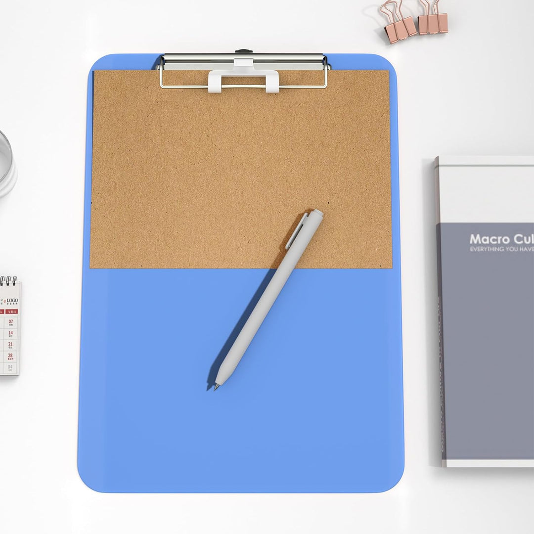 Hnogri Kunststoff-Klemmbrett 6er-Set, Standard A4 Letter Size Klemmbretter für Studenten, Büro und F