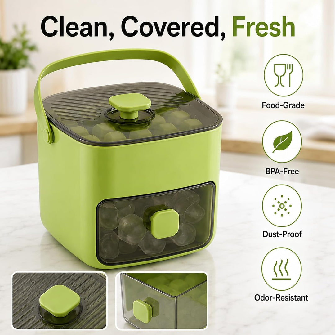 Klein Eiswürfelmaschine, Ice Cube Maker, 48 Stück Eiswürfel, einfaches Drücken, um das Eis zu lösen,