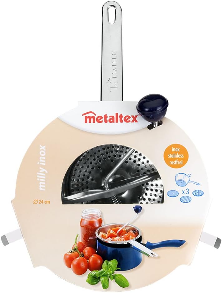 Metaltex 25222410080 Passiermühle, Edelstahl, 24 cm Diamètre 24 cm, Diamètre 24 cm