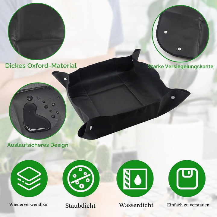 28 Stück Gartenwerkzeug Set,Mini Pflanzen Werkzeug Set,50x50cm wasserdichte Gartenmatte Pflanzmatte,