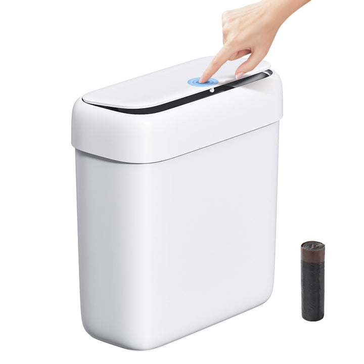 MOPUP Kleiner Badezimmer-Mülleimer mit Deckel, 8.5 l/2,2 Gallonen, schmaler Mülleimer, Papierkorb au