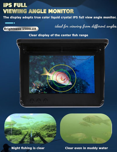 Sxhlseller Fischfinder Kit - Unterwasser Fischfinder Kamera mit 4,3 Zoll 1000 Helligkeit TN Display