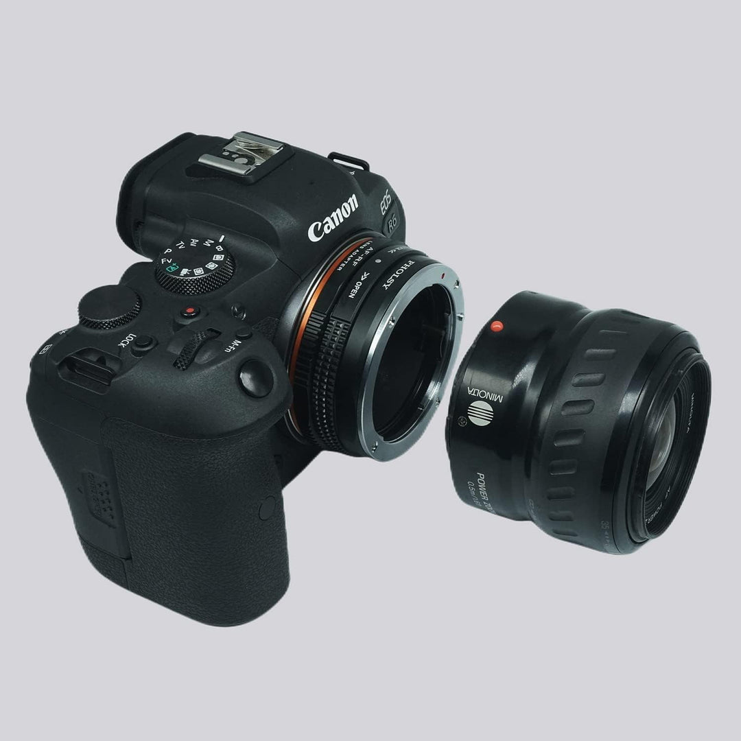 PHOLSY Objektivadapter Manueller Fokus mit dem Blendensteuerring Kompatibel mit Sony A und Minolta A