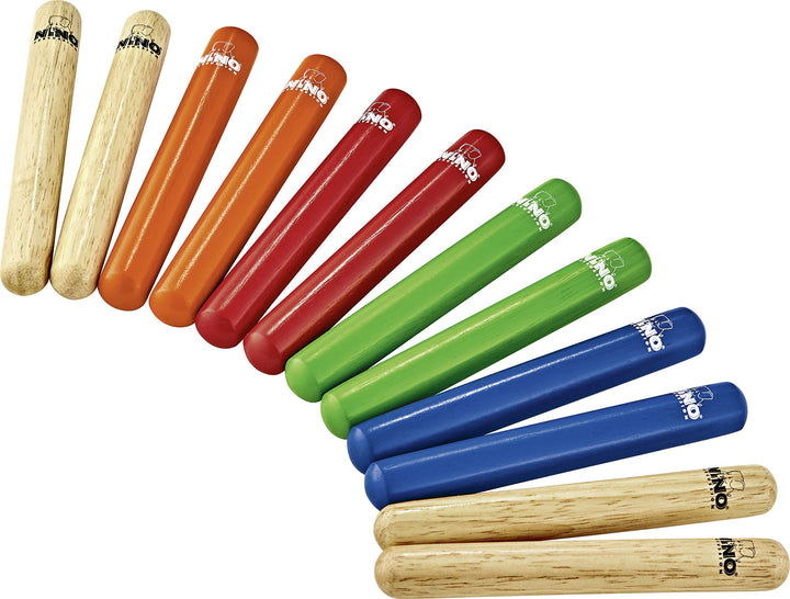 Nino Percussion Claves - Multi-colored - 6 Paar (NINO502-MC)