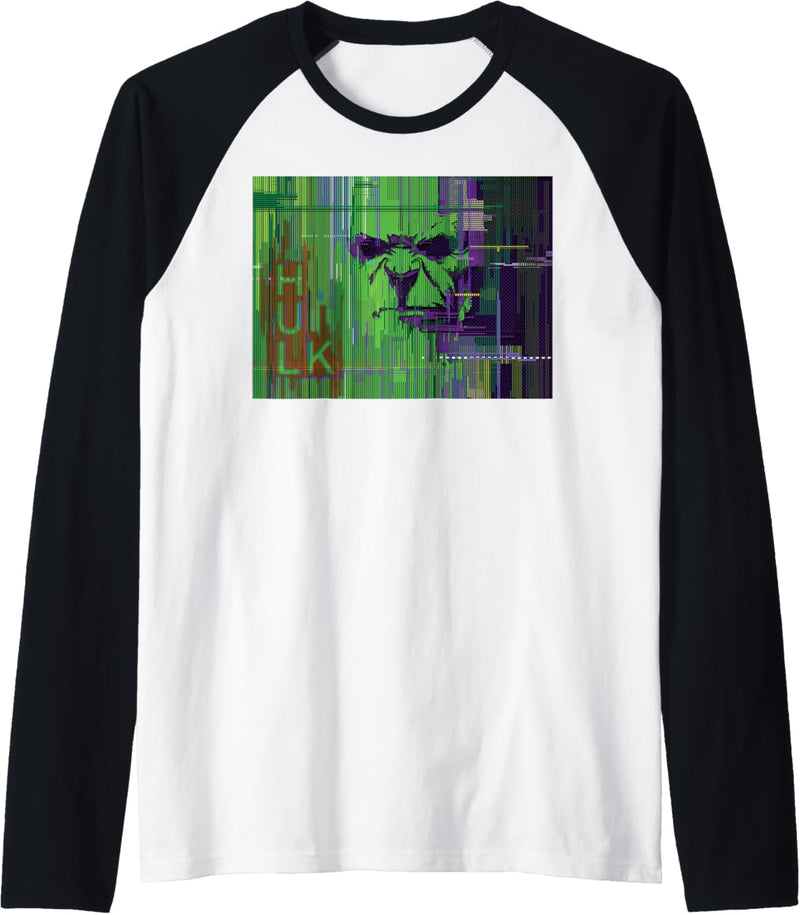 Marvel The Hulk Glitched Poster Raglan