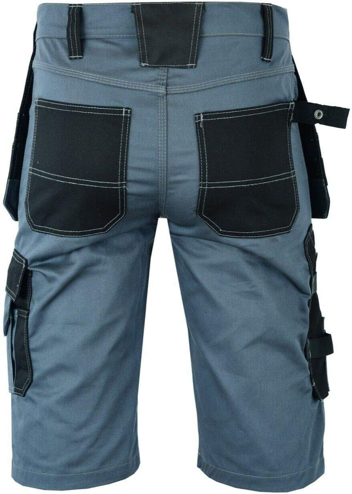 MS9 Herren Arbeitsshorts Kurze Arbeitshose Cargoshorts mit Holstertaschen Werkzeugtaschen Multifunkt