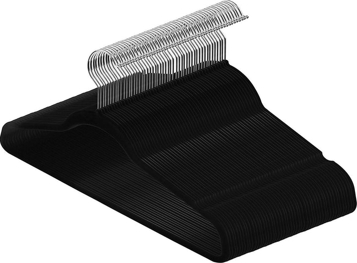 Utopia Home Premium Samt Kleiderbügel 50er Pack - rutschfeste & langlebige Kleiderbügel - Schwarze K