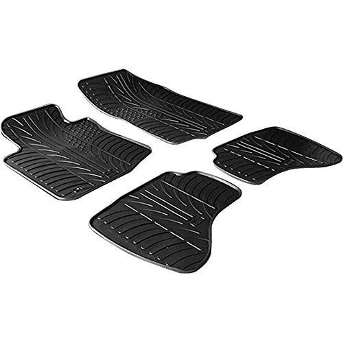 Satz Gummimatten kompatibel mit Citroen C1 / Peugeot 107 / Toyota Aygo 2005-2009 (T Profil 4-teilig