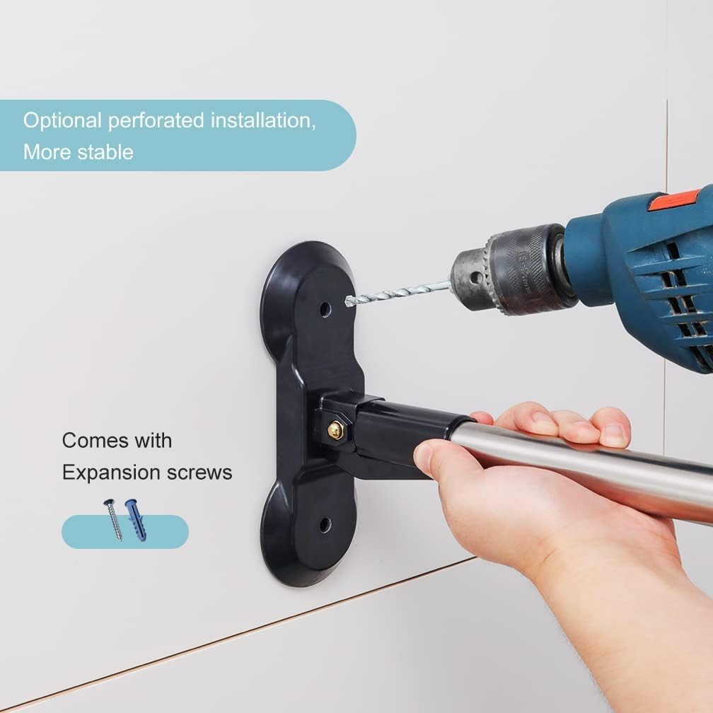 Hershii Duschvorhangstangen U-förmige Vorhangschiene Dusche Badewannenstange Eckgardinenstange Ohne