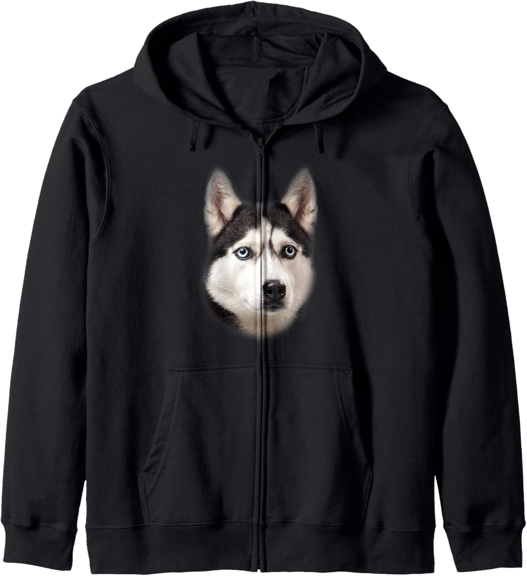 Sibirischer Husky Gesicht Kapuzenjacke