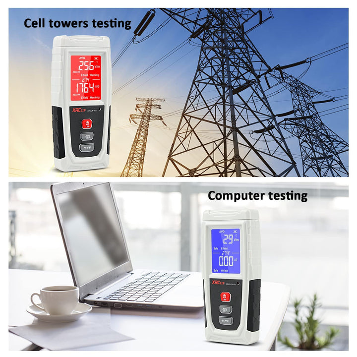 EMF Messgerät, XRCLIF Digitaler elektromagnetischer Strahlungsdetektor, Handheld EMF Tester für Zuha