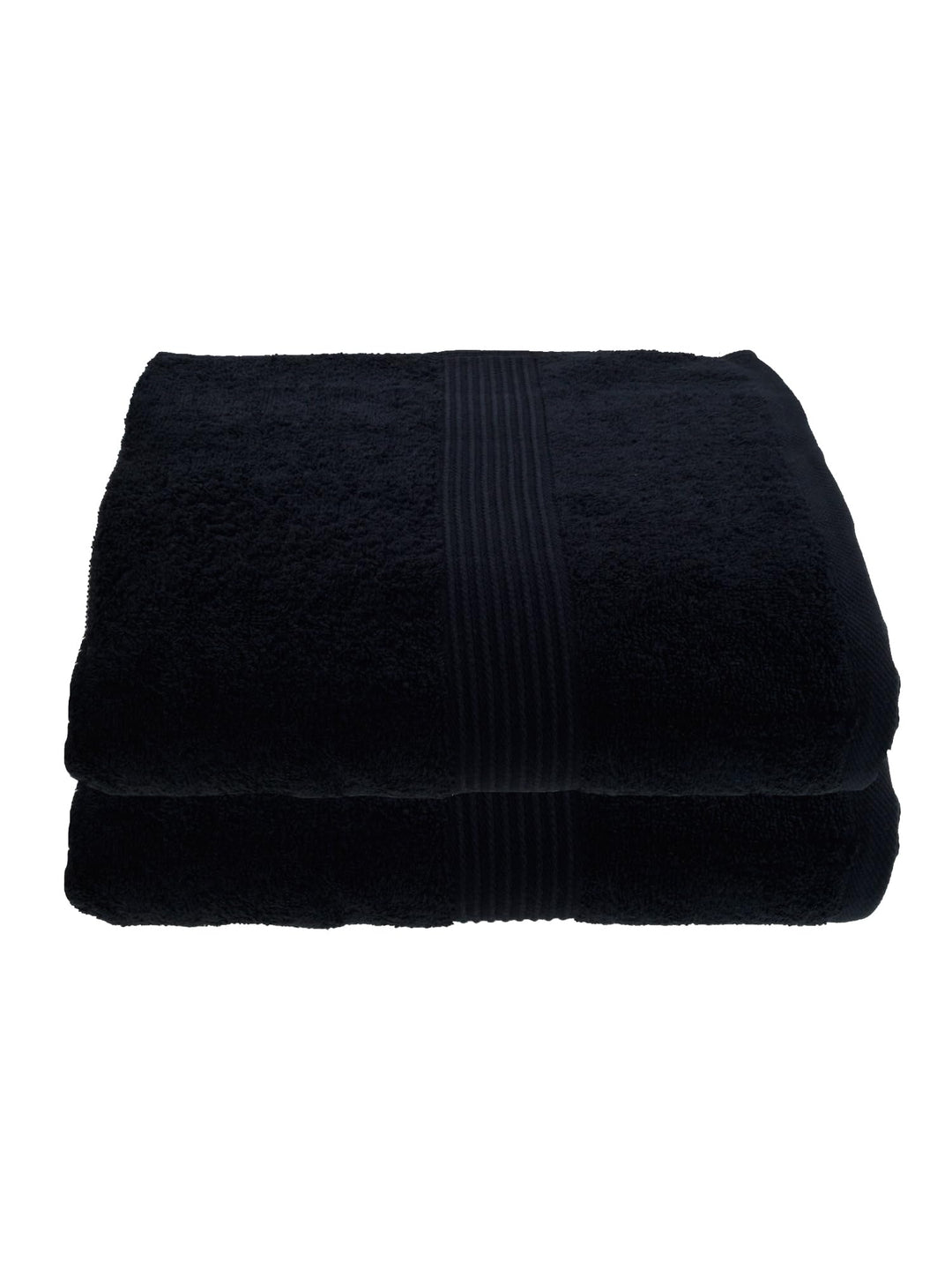 Julie Julsen 2er Pack Saunatücher vielen Farben Reine Baumwolle Qualität 500 GSM Strandtuch Schwarz