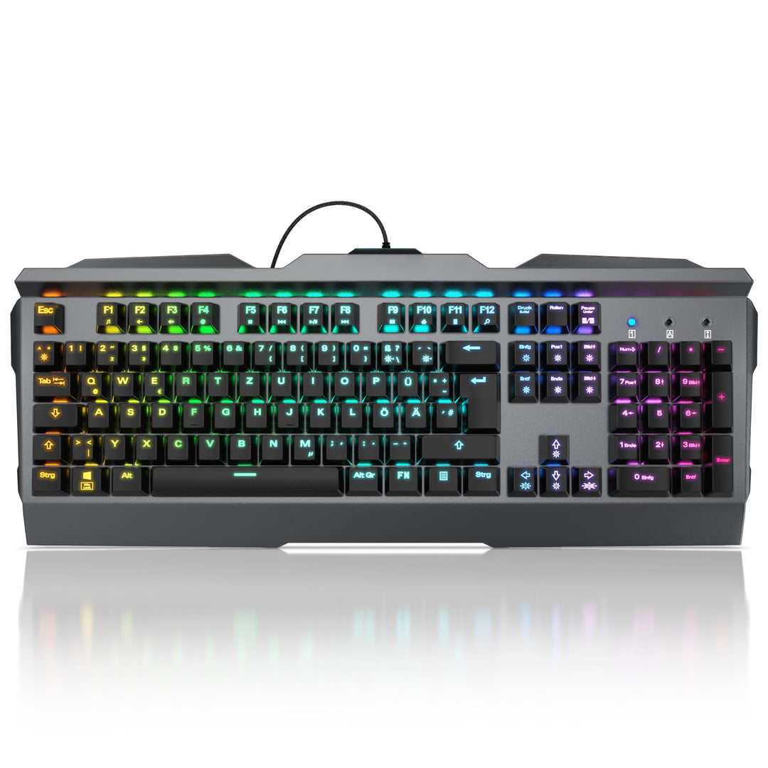 Titanwolf - mechanische Gaming Tastatur -LED Mechanical Keyboard - Anti Ghosting - QWERTZ Layout DE