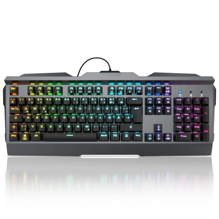 Titanwolf - mechanische Gaming Tastatur -LED Mechanical Keyboard - Anti Ghosting - QWERTZ Layout DE