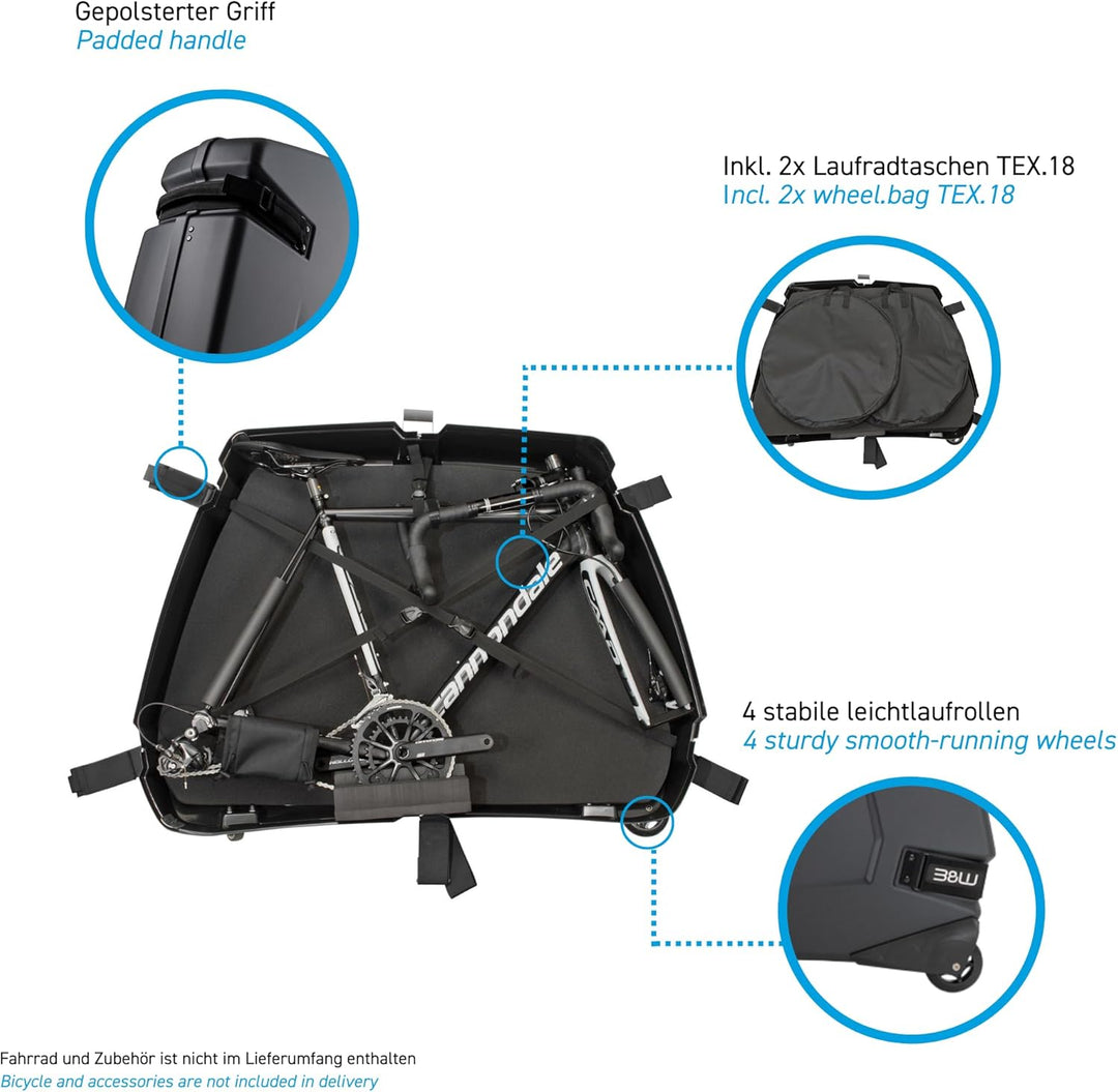 B&amp;W Fahrradkoffer bike box 2.0 (geeignet für Rennräder bis 62 cm Rahmengrösse und kleinere Mountainb