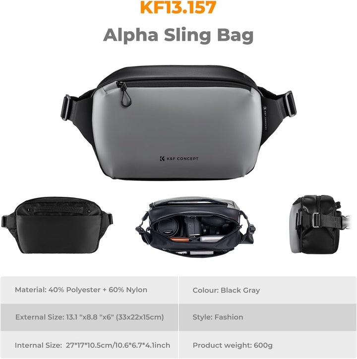 K&F CONCEPT Kamera-Rucksack, Schultertasche, quadratische Tasche, Taschen für Fotografen, Kamera-Rec