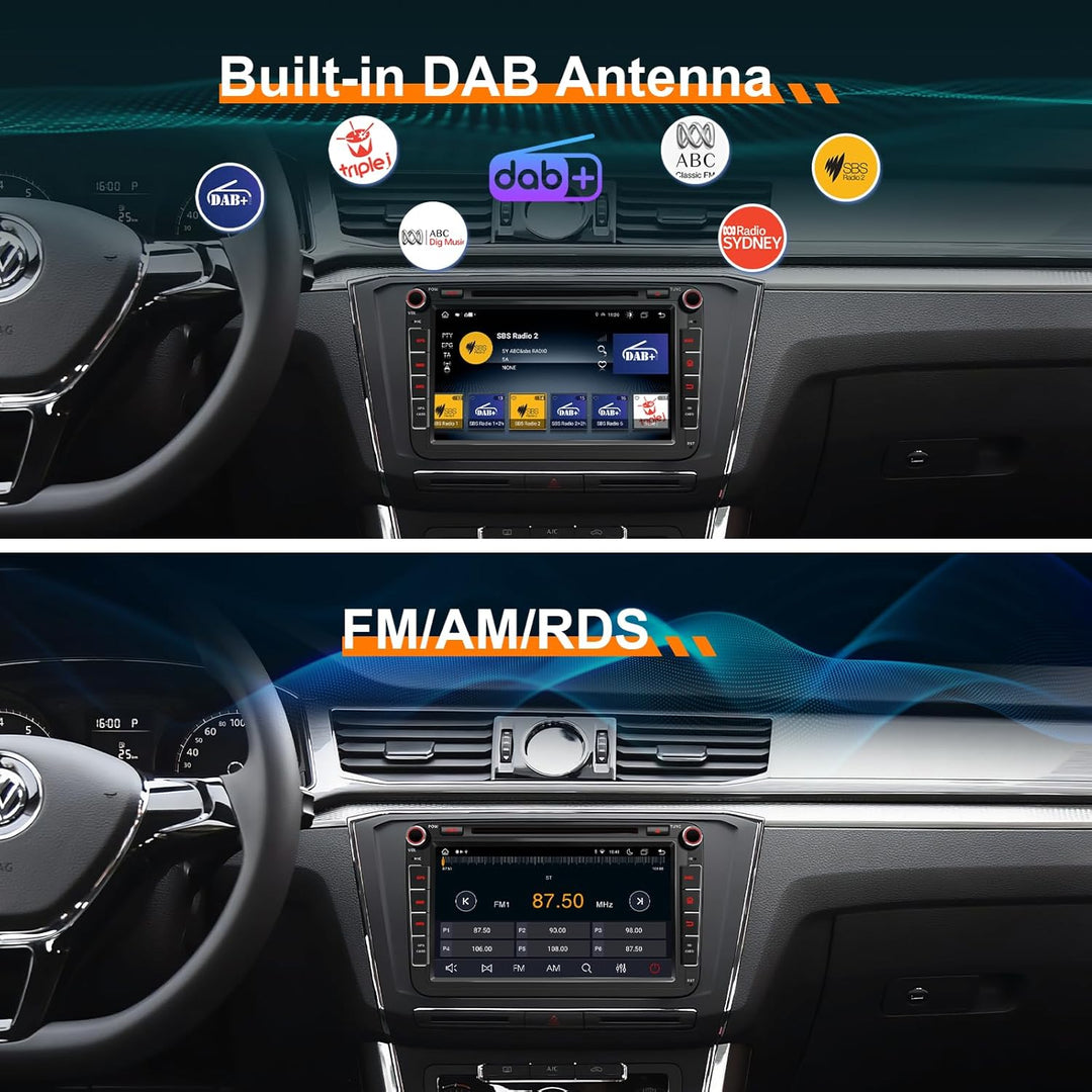 8,8’’ DVD Android 13 Autoradio für Golf 5/6, VW T5, Polo 6R, 4GB+64GB, kabelloses CarPlay, Android A