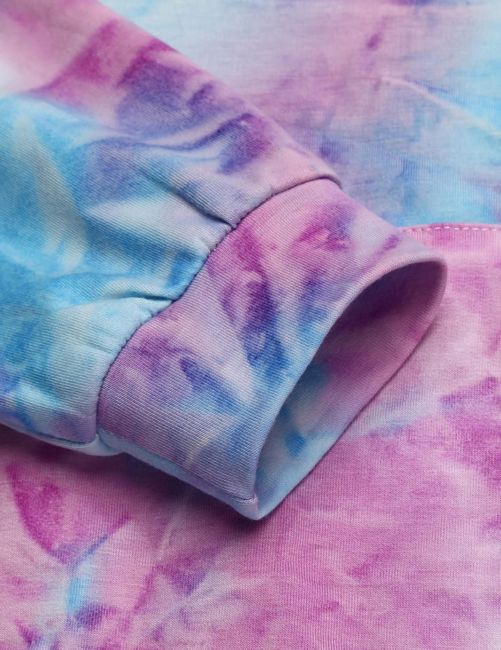 Arshiner Mädchen Hoodie Batik Kinder Pullover Freizeit Mode Sweatshirt mit Kapuze Herbst Winter Lang