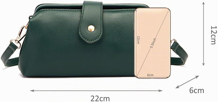NICOLE &amp; DORIS Klein Umhängetasche Schultertasche Damen Crossbody Tasche Leichte Kuriertasche PU Led