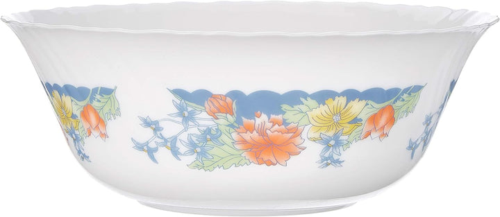 Dajar Tafelservice Florine 26 tlg. Arcopal, Glas, Weiss Rot Blau Gelb, 37 x 29 x 32 cm, Einheiten