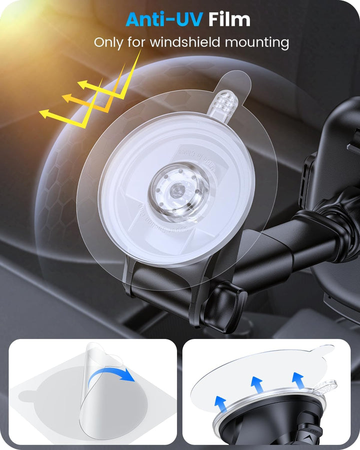OQTIQ Handyhalterung Auto Saugnapf, Handyhalter Scheibe, 360° Drehbar Car Phone Holder Mount für Win