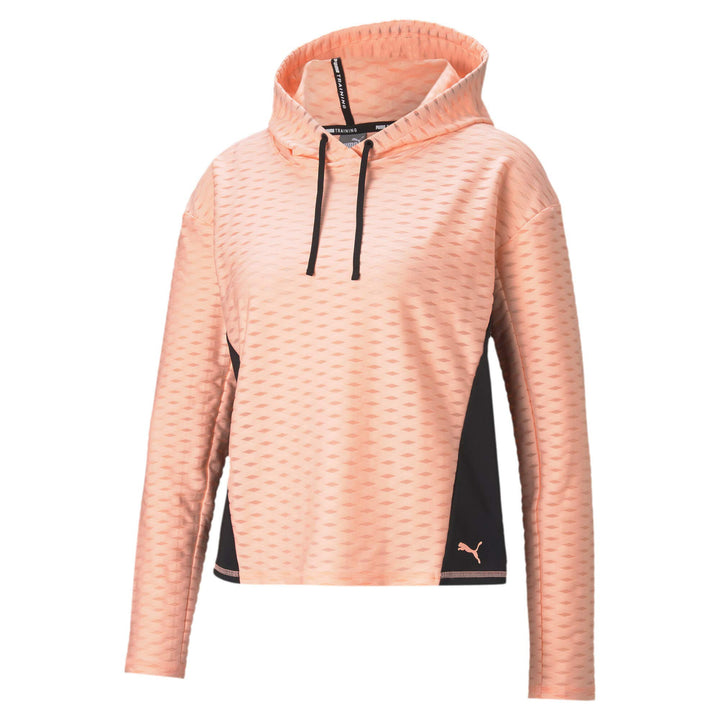 PUMA Damen, Train Flawless Pullover Hoodie T-shirt S Elektro Peach, S Elektro Peach